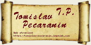 Tomislav Pećaranin vizit kartica